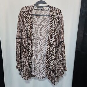 Anthropologie Blank London Animal Print Kimono One Size Coastal Beach Fairy Boho